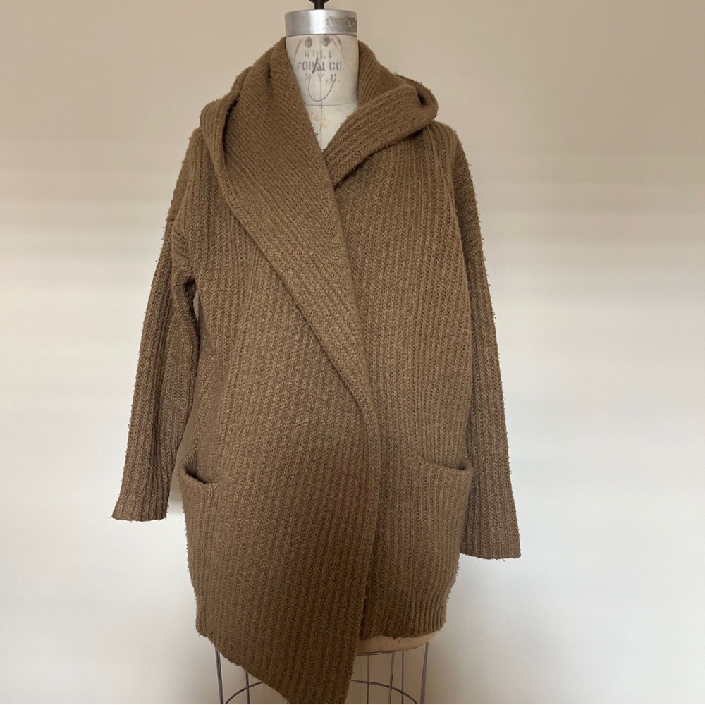 Vince open hooded cardigan sweater top jacket S